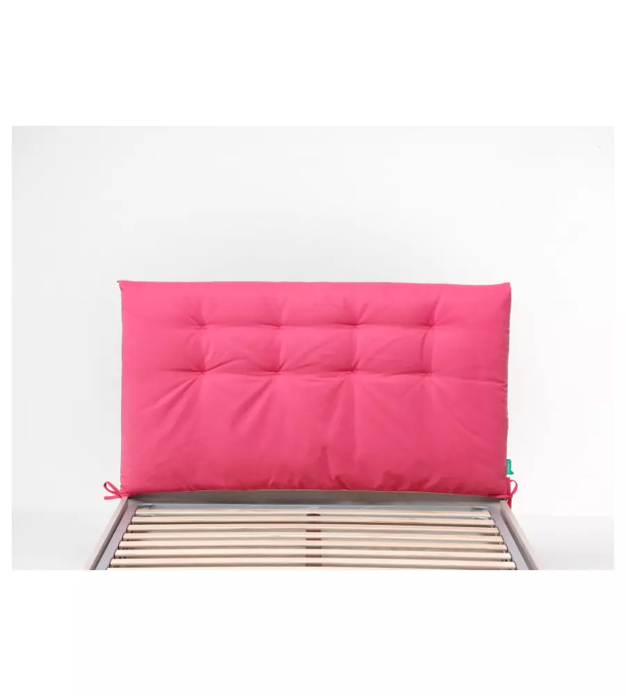 Testiera piazza e mezza in tessuto trapuntato "soffy" fucsia 120 cm